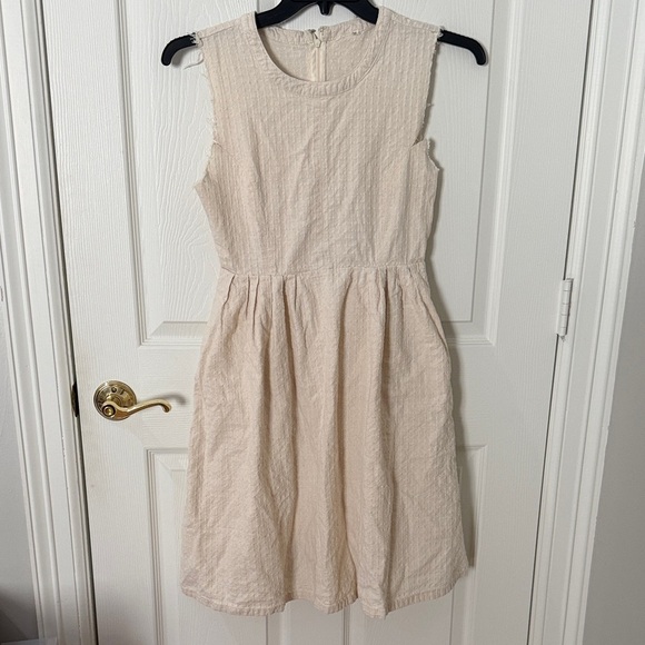 Anthropologie Dresses & Skirts - Elegant Cream Sleeveless Dress anthro